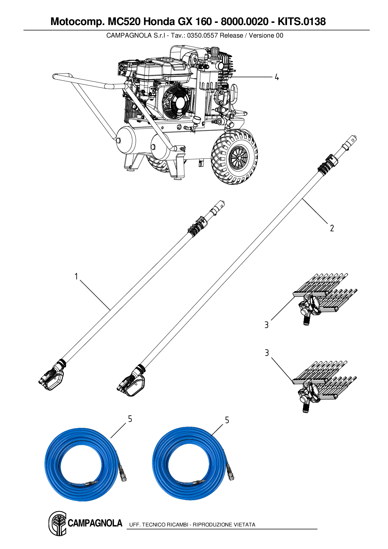 KITS.0138_Prof. Kit Motocomp. MC520 H. GX 160 (8000.0020)
